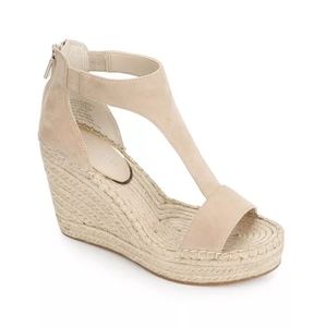 Kenneth Cole New York Olivia T-strap Espadrille Wedge Sandals